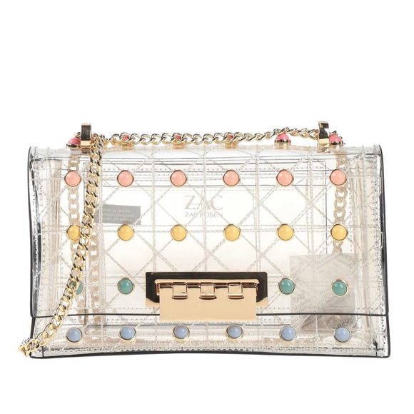 ZAC Zac Posen Handbags - Zac Posen Clear Crossbody Bag Multi Color Dots Authentic